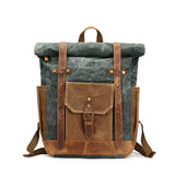 Waxed Canvas & Leather Rucksack